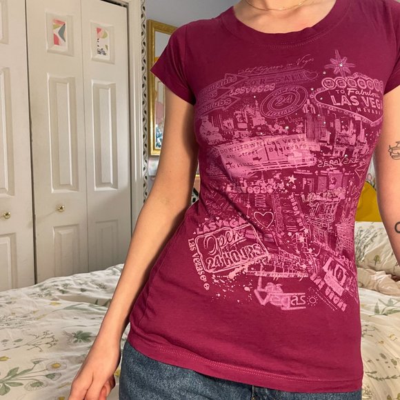 COPY - Y2K rhinestone las Vegas bodycon shirt! - Picture 4 of 10